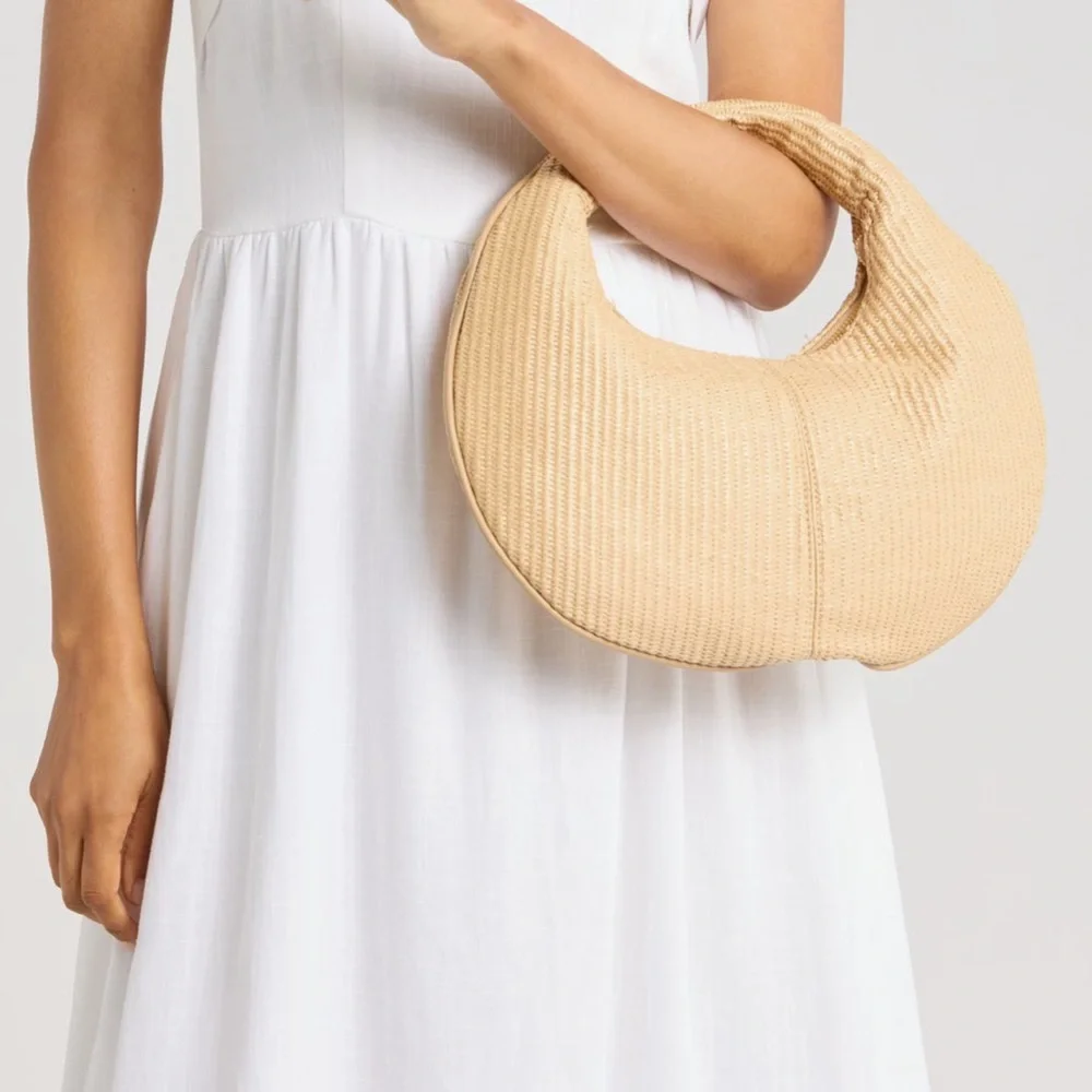 Moda Luxe Natural Straw Hobo‎ Bag
